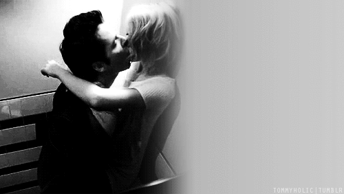 Against a wall sexy kiss gif