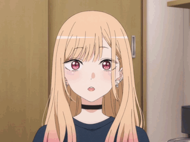 Blonde Hair Blush Anime Kiss GIF