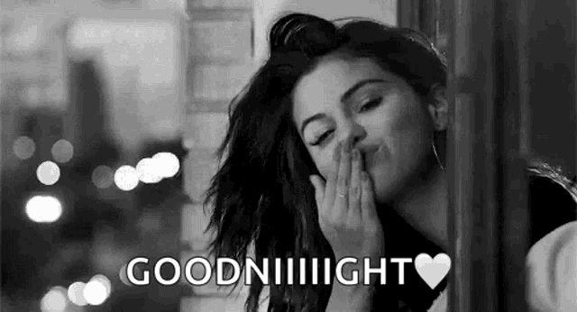 Blowing A Kiss Goodnight GIF