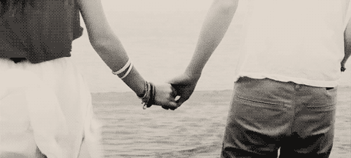 Couple Holding Hands Ocean GIF