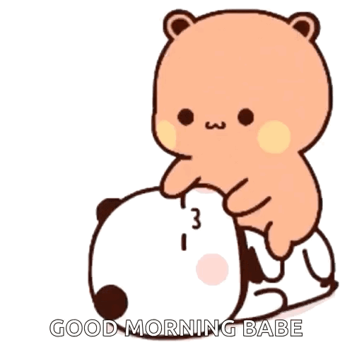 Cuddly Bear Kisses Good Morning GIF