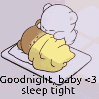 Cute Bears Snuggle Goodnight GIF