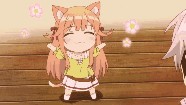 Cat Girl Dances Anime Loving GIF