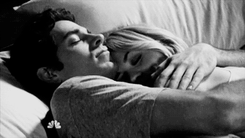Cute couple forehead kiss gif