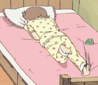 Cute Polka Dot Pajamas Bed Anime GIF