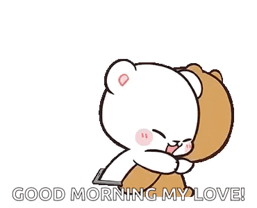 Good Morning Hug GIF for Couples
