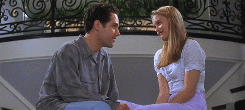 Flirtatious Staircase Gaze GIF