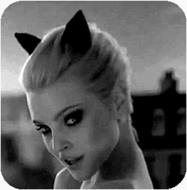 Flirty Cat Ears Smile GIF