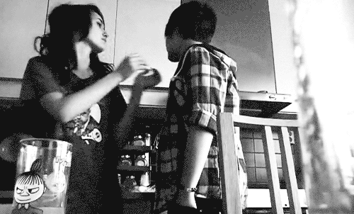 Flirty Couple Touch Forehead GIF
