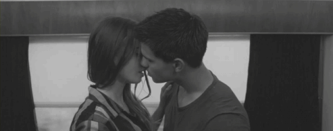 Flirty Forehead Touch Before Kiss GIF
