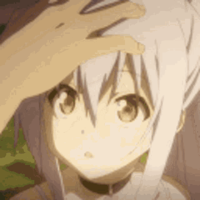 Gentle Hand Caressing Hair Anime GIF