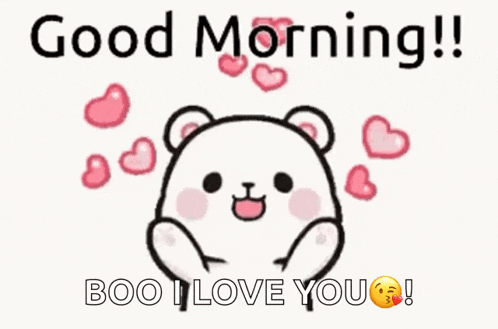 Good Morning Kiss Love Bear GIF