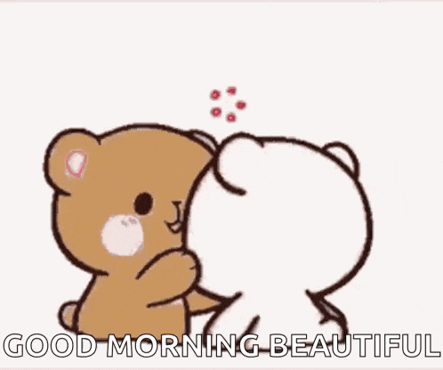 Good Morning Beautiful Bear Kiss GIF
