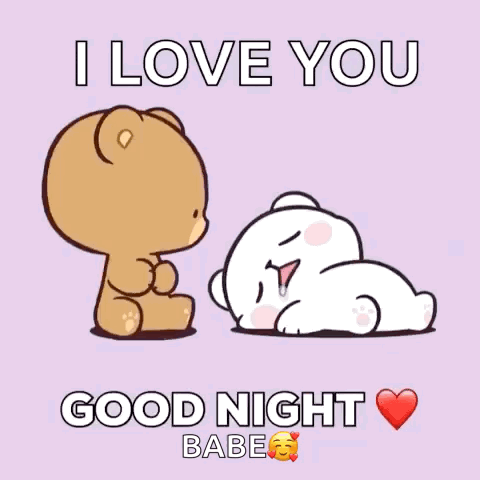 Good Night Bear Kiss GIF