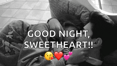 Good Night Sweetheart Cuddle Kiss GIF