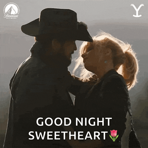Good Night Sweetheart Forehead Kiss GIF