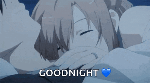 Goodnight Anime Forehead Kiss GIF