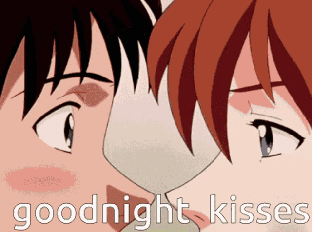 Goodnight Anime Kisses Animated GIF