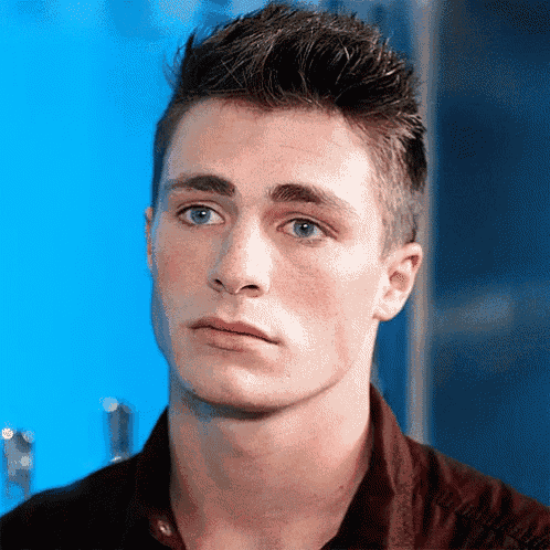 Intense Blue Eyes Flirty Gaze GIF
