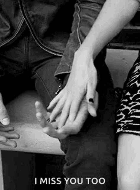Intertwined Hands I Miss You Too GIF