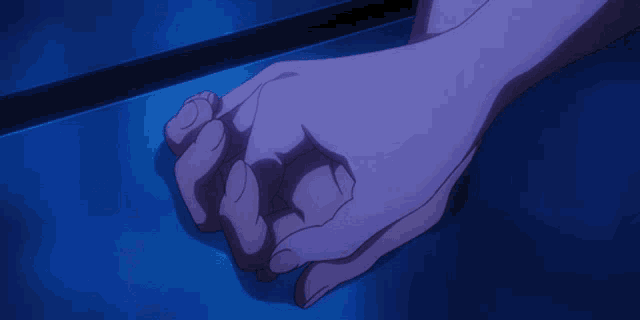 Intertwined Anime Hands Loving Gesture GIF