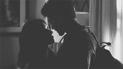 Intimate Black And White Kiss GIF