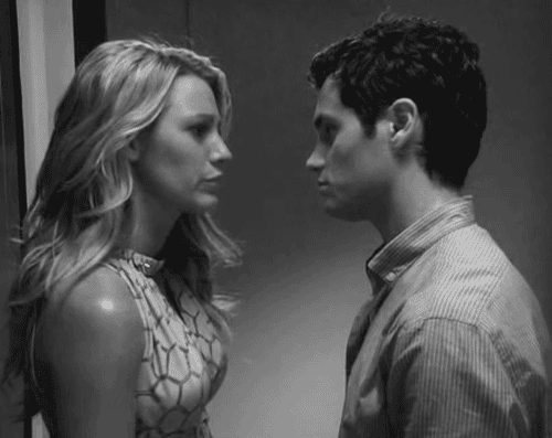 Intense Elevator Gaze GIF