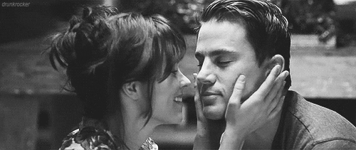 Intimate Face Holding Romantic Gaze GIF