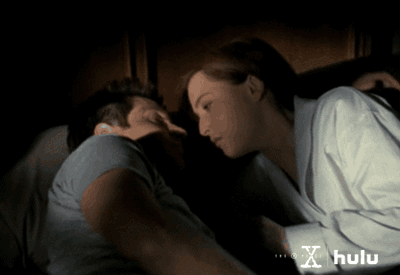 Forehead Touch Kiss In Bed GIF