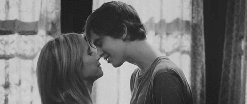 Intimate Forehead Press Romantic Kiss GIF