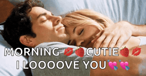 Intimate Morning Cuddle Kiss GIF