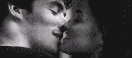 Intimate Nose Brush Before Kiss GIF
