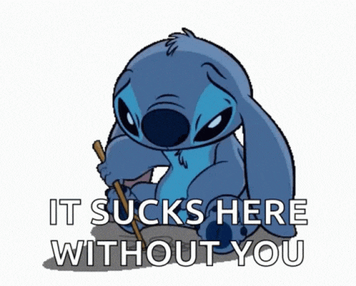 IT SUCKS HERE WITHOUT YOU GIF