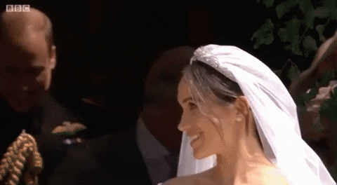 Joyous Bride Wedding Kiss GIF