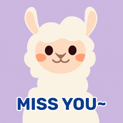 Llama Miss You Flirty GIF
