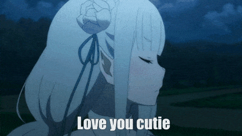 Anime Love You Cutie Forehead Kiss GIF