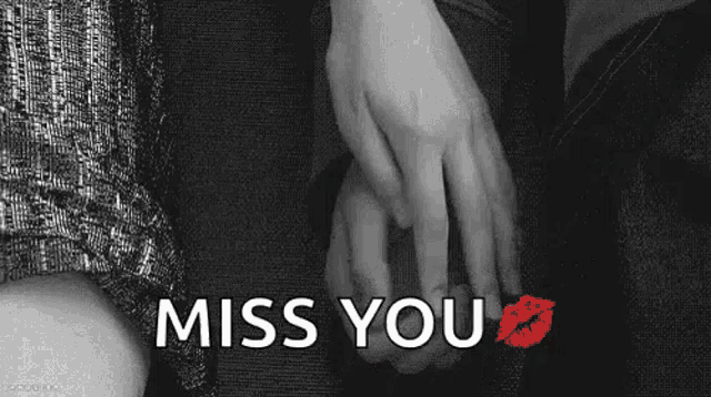 Miss You Hand Holding Kiss GIF