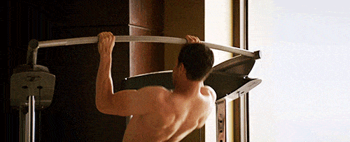 Muscular Pull-Up Workout GIF