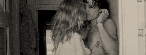 Passionate Almost Kiss GIF