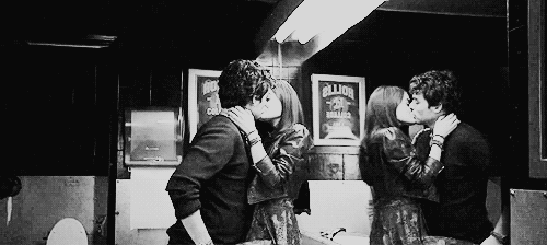 Passionate Bathroom Kiss GIF