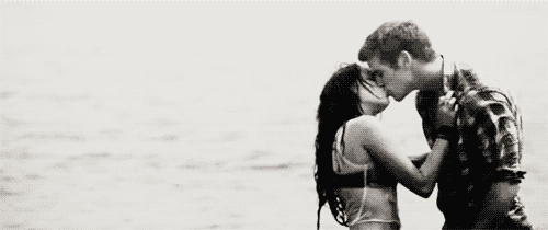 Passionate Beach Kiss GIF