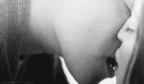 Passionate Black And White Kiss GIF
