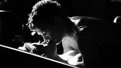 Passionate Black And White Kiss GIF