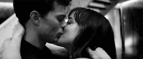 Passionate Black And White Kiss GIF