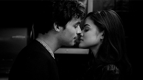 Passionate Black And White Kiss GIF