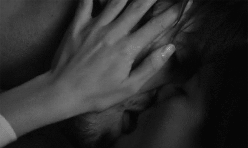 Passionate Black And White Kiss GIF