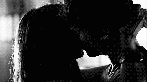 Passionate Black And White Kiss GIF
