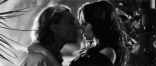 Passionate Black And White Kiss GIF