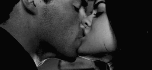 Passionate Black And White Kiss GIF