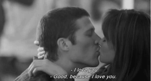 Passionate Black And White Kiss GIF